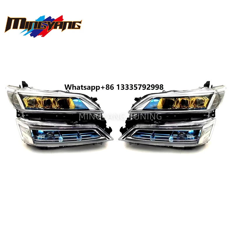 

Mingyang Tuning Golden Eyes 2018 3-beam Tribeam Projector Modified Head Lamp Auto Led Light for Toyota Vellfire ANH35 Headlights