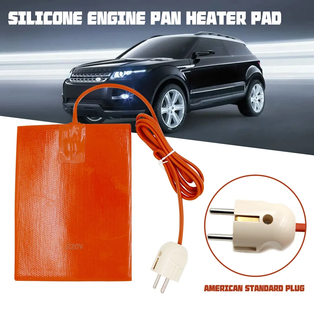 Car Engine Oil Pan Sump Tank Heater Pad 300W Silicone Heating Pad Engine Oil Tank Waterproof with EU Plug G