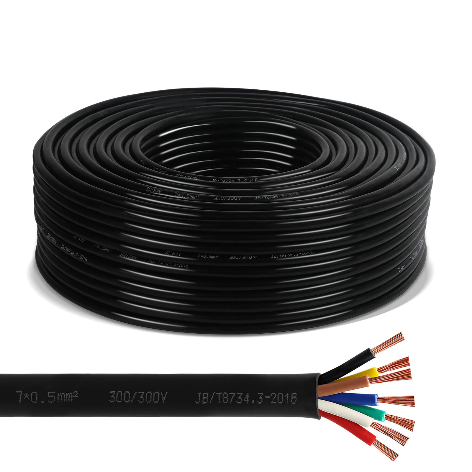 AOHEWEI Trailer Cable 13/7/5 Core 2/5 M Tow Rope Trailer Cable Black For Caravans Lorries Pkl Industry Trailer Accessories