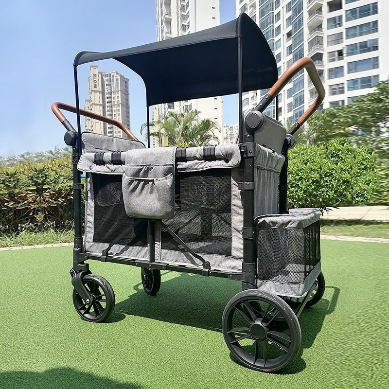 2 or 4 Seats trolleys carts foldable kids stroller wagon bicycle/portable folding cheap baby wagon stroller for sale