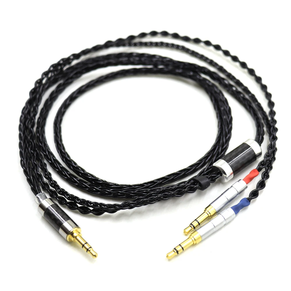 Black Jelly Taiwan 7N Litz OCC Headphone Replace Upgrade Cable for Hifiman Sundara Ananda HE6se HE400 Denon AH-5200 7200