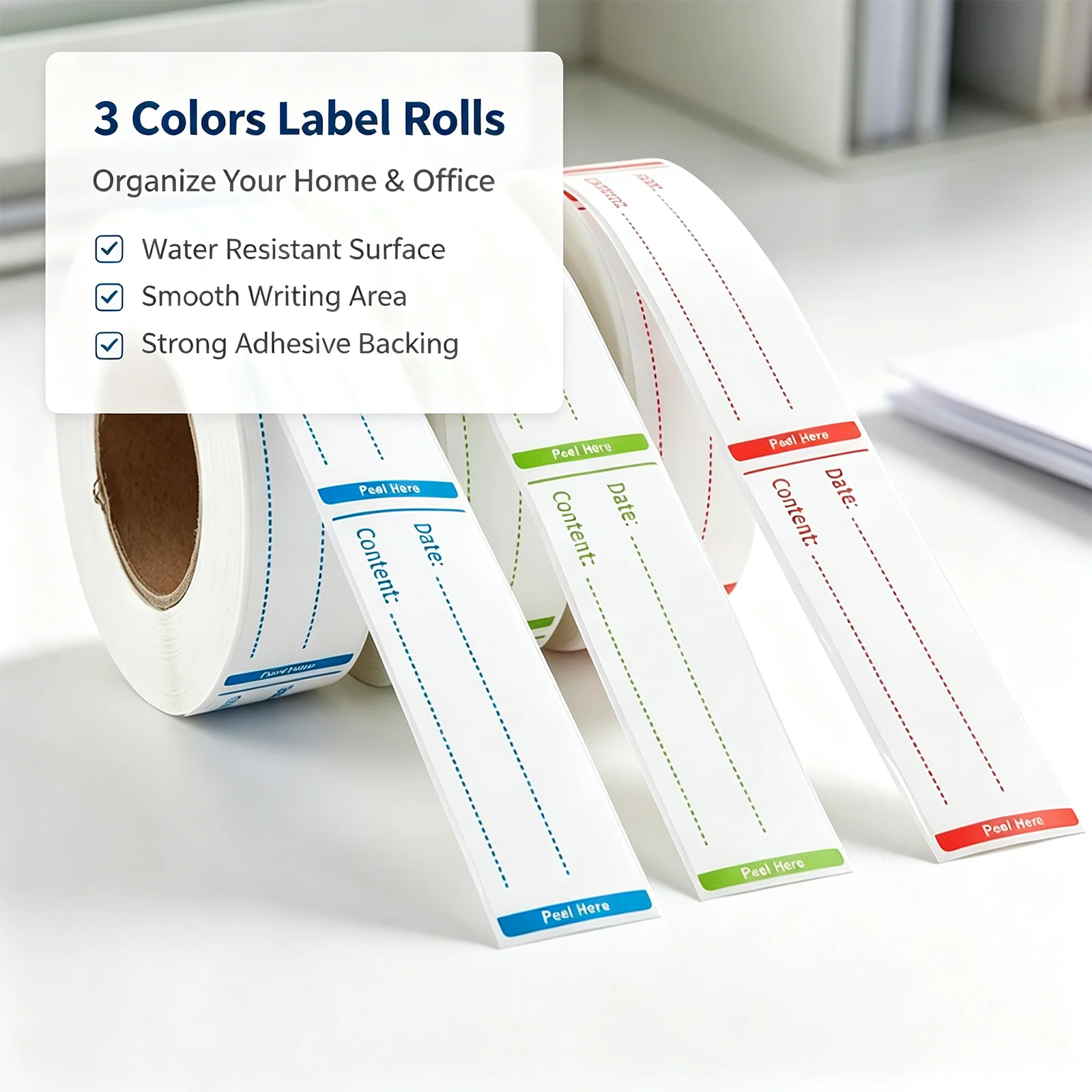 300Pcs-1*3In/2.5*7.6Cm Handwritten Item Date Marking Stickers, Universal Item Date Marking Label Stickers, Date Label Stickers for Office and Kitchen Items, Food Date Marking Stickers, Synthetic Paper Waterproof and Easy-To-Remove Date Marking Stickers