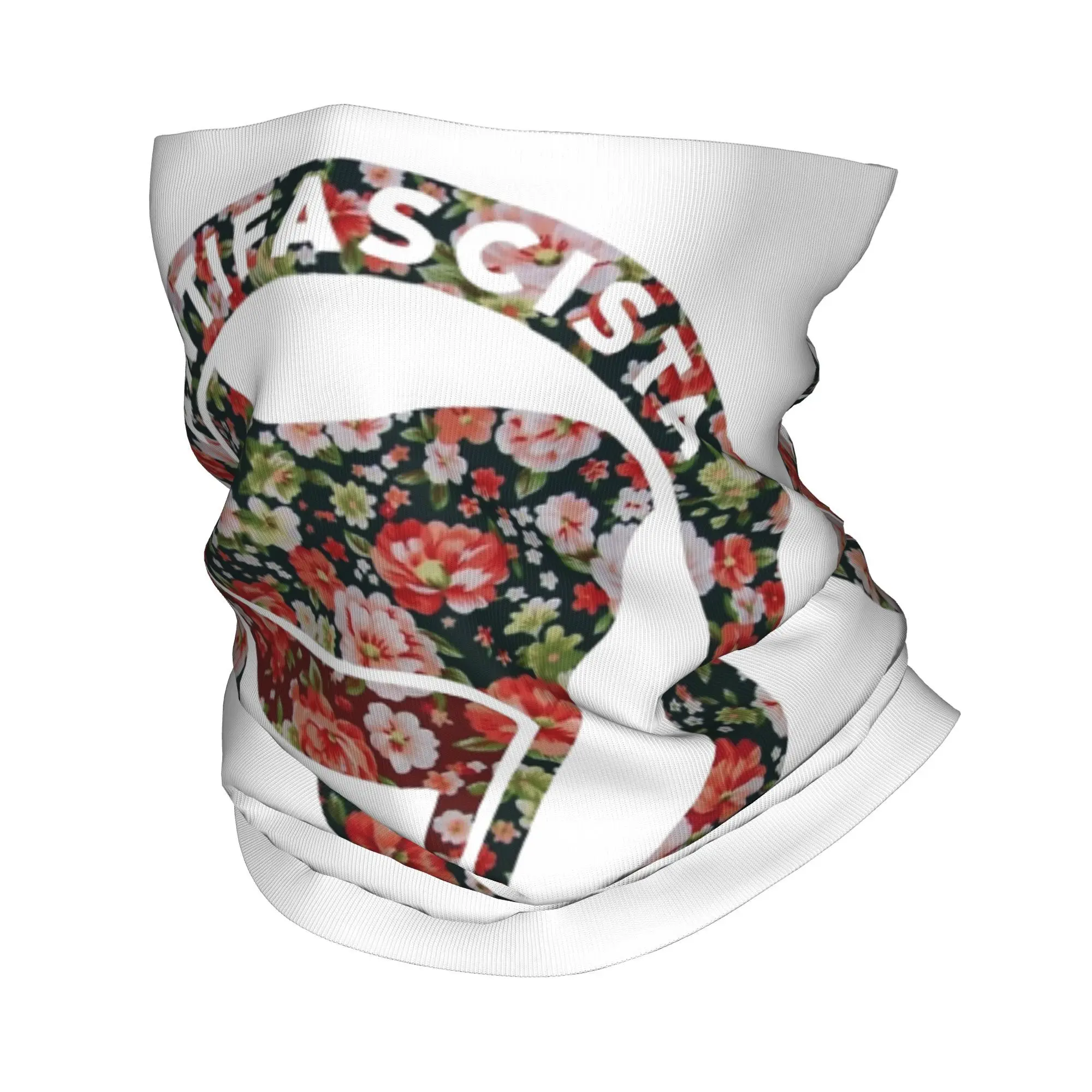 Anti fascista Antifa Floral Bandana cuello polaina impresa bufanda mágica multifuncional mascarilla para correr Unisex adulto transpirable