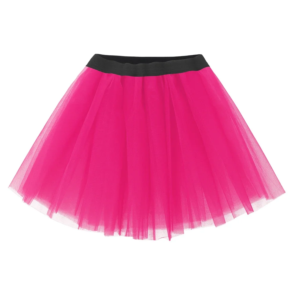 Women Tutu Skirt Girls Elastic Waist Tulle Fluffy Dance Cosplay Party Ballet Perform Festival Man Marathon Funny Adult Miniskirt