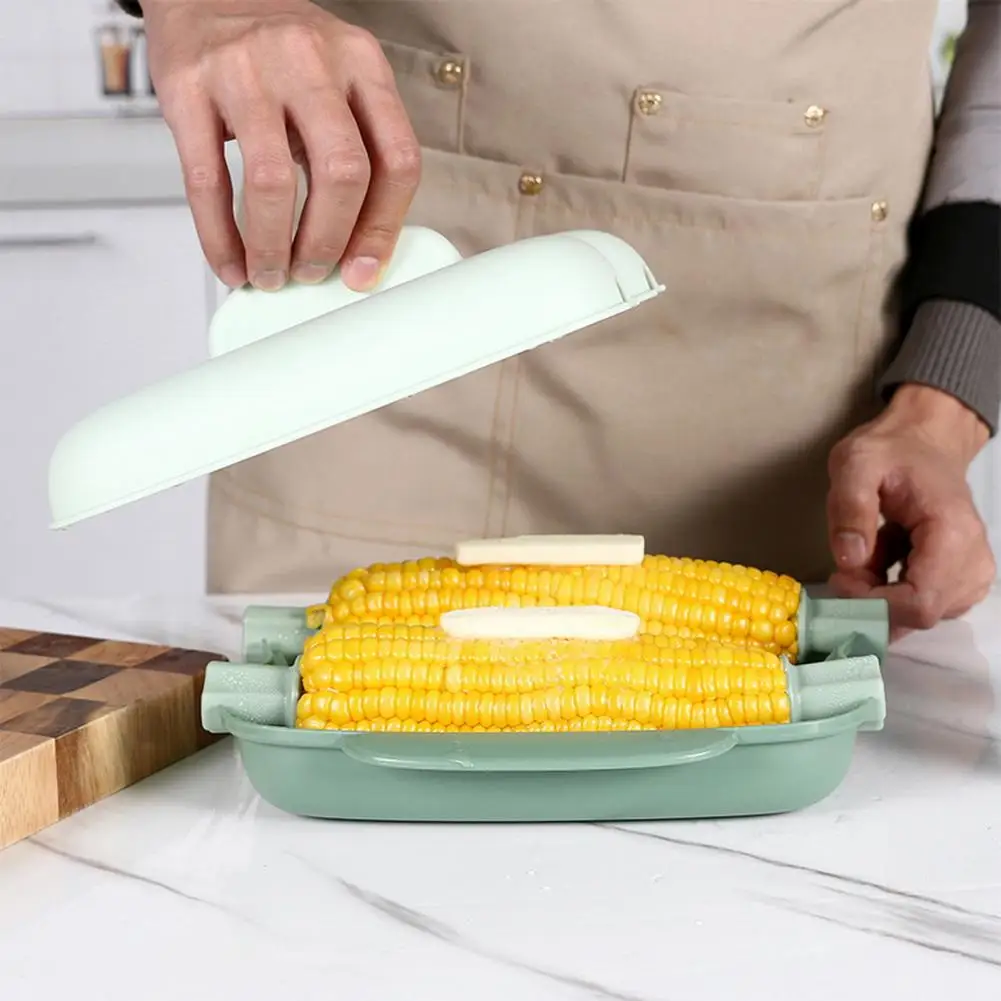 Bpa-free Corn Cob Steamer Microwave Corn Steamer Food Grade Heat Resistant Dishwasher Safe Kitchen Gadgets for Steaming 2 Corn