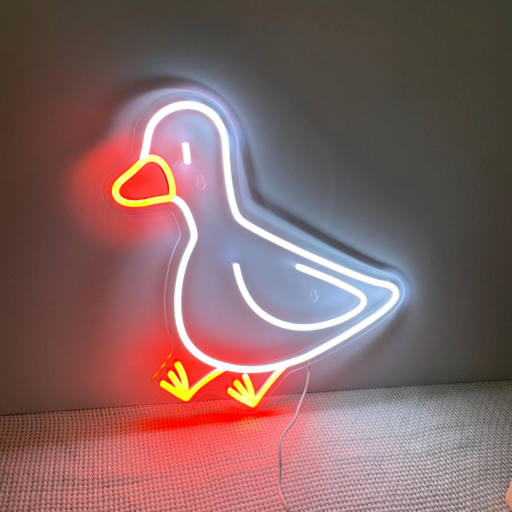 Duck Neon Sign Wall Art Decor Cute Animal Duck Neon Birthday Gift for Kids Bedroom Game Room Neon Custom Nursery Home Room Decor