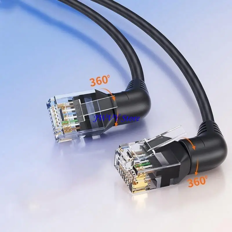 573A CAT6A Ethernet Cable 360 Degree Rotatable CAT6A LAN Networking Cable 10Gbps 500MHz Patches Cord for Gaming Modem