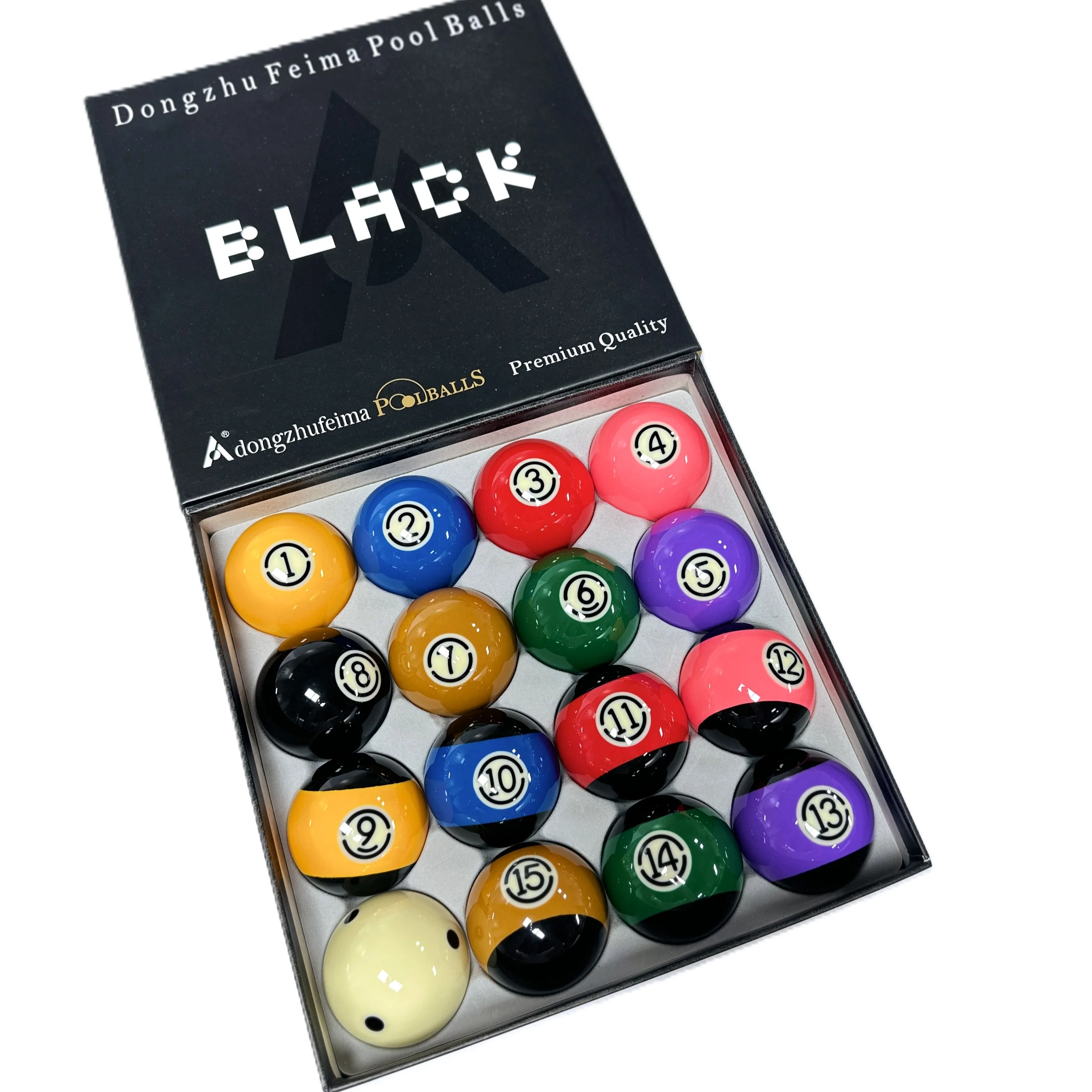 High Quality 57.2 mm Billiard Resin Pool Ball Set 16PCS/Set New Fashion Pool Ball/Nine-ball for Sale