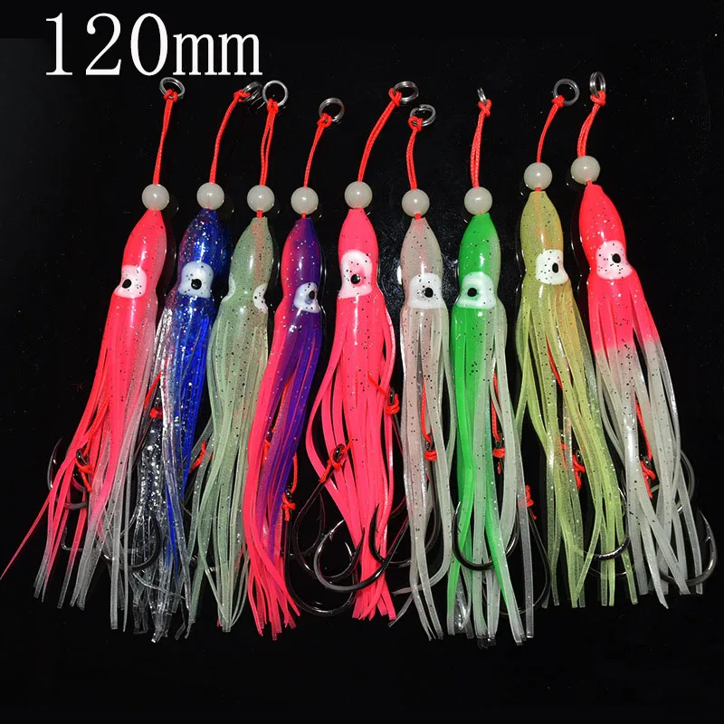 Inchiku Fishing Hook 120mm Big Game Fishing Jig Hook Assist Octopus Squid Snapper Jigs Hook Soft Bait Large Size Pesca