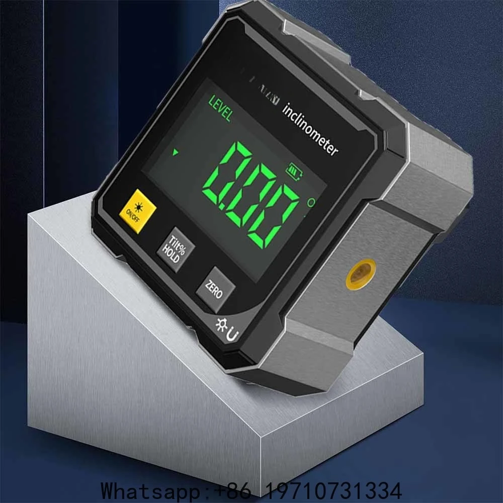 Household Double Sided Laser Inclinometer Multifunctional Four Sided Magnetic Absorption Angle Level Small Slope Measuring Tools