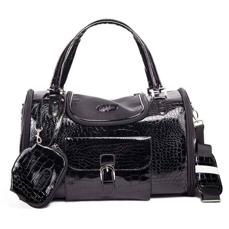 

Breathable Pet Dog Cat Carrier Mesh Leather Fashion Large Travel Puppy Kitty Carry Bag Shoulder Handbag
