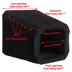 Professional Custom Made Camera Bellows 120mm Film Camera 4x5 / 5x7 / 8x10 / 11x14 / 4x10 / 10x12 Large Format Camera Bellows