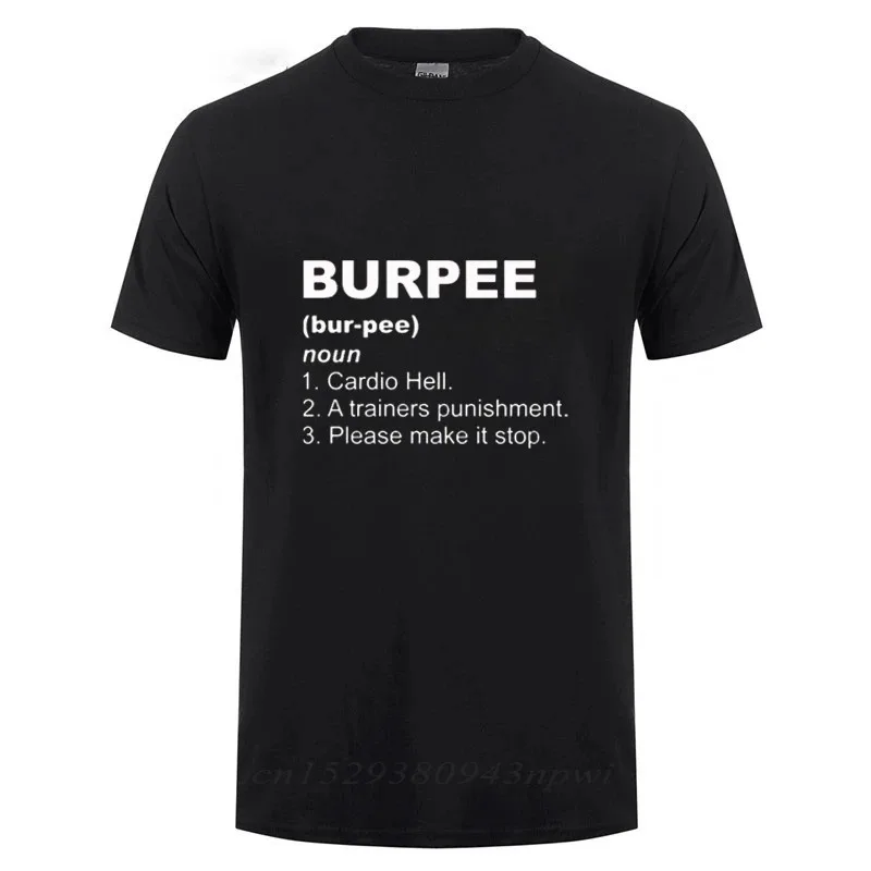 

2024 Office Burpee Definition T Shirt Funny Birthday Gift for Men Streetwear Loose Cotton T-Shirt Crossfit Workout Clothing