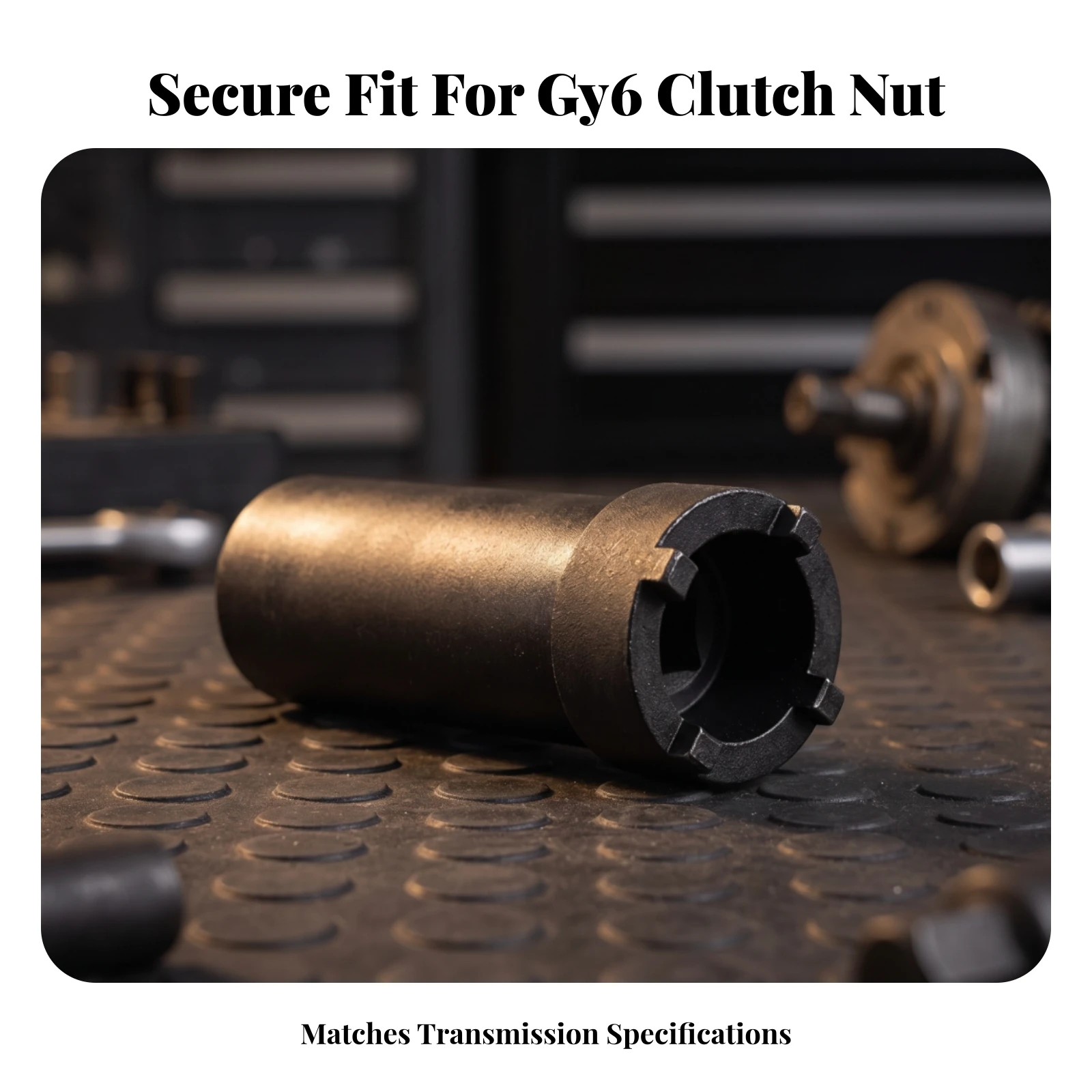 Motorcycle Clutch Tool with Four Lugs Heavy Duty Clutch Spanner Socket Lock Nut Tool Rust-Resistant Aftermarket 4