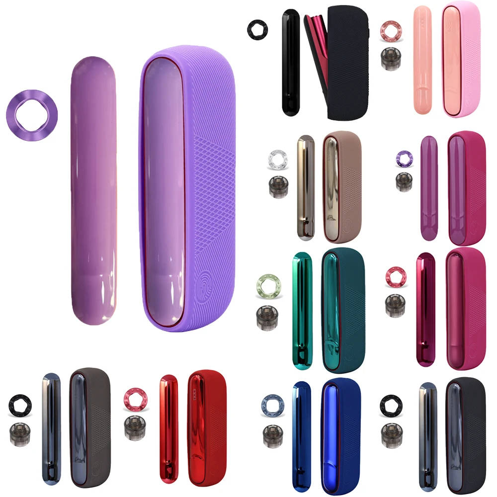 11 Colors Cap Ring + Case + Door Cover for IQOS ILUMA Skin Silicon Case for IQOS ILUMA Decoration Accessories Replaceable Cover