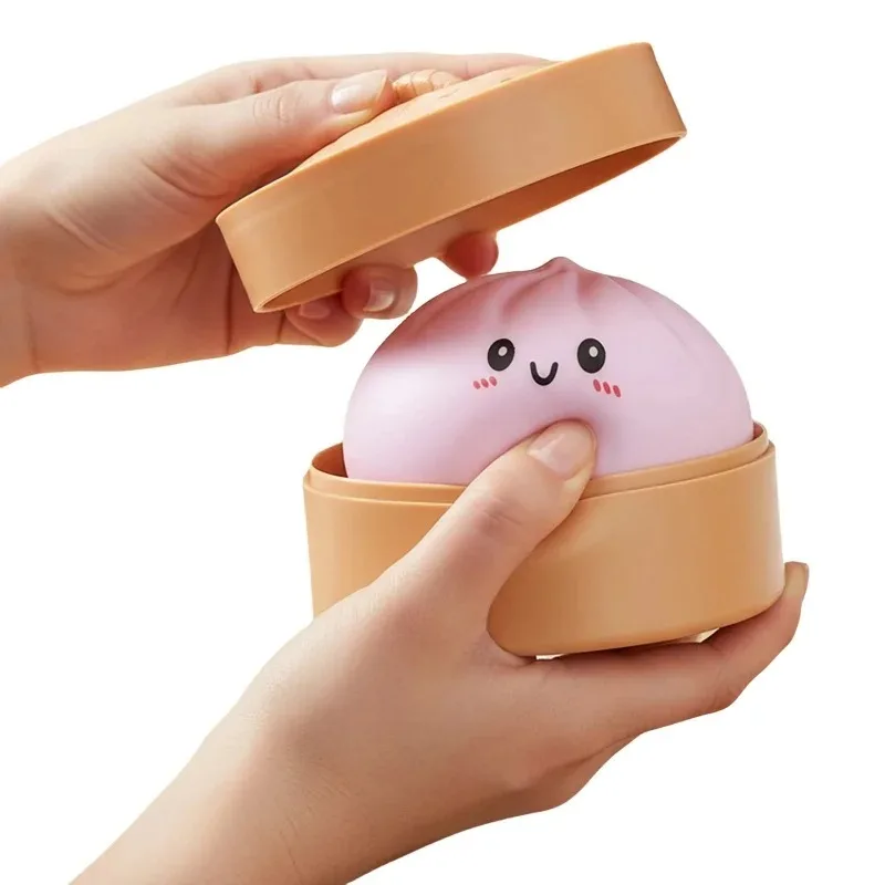 Stress Relief Toy-Simulated Dumpling & Baozi,Reusable Low Rebound Sensory Dough Ball For Relieve Anxiety & Relaxation