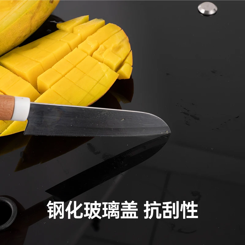 حوض غسيل المطبخ RV مع غطاء، حوض الخضار القابل للطي صدفي خزان واحد حوض الفولاذ المقاوم للصدأ #5