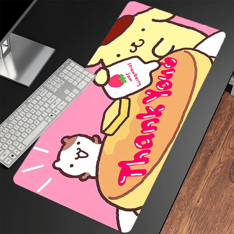 Anime Computer Mouse Pad Pompompurin Kawaii Large XXL Gamer Mouse Pads Gaming Mousepad Soft Desk Mause Pad Keyboard Mouse Carpet