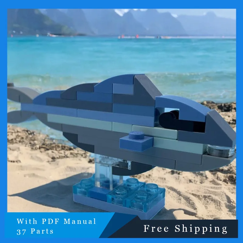 37 pezzi modello biologico serie pesce di mare profondo modulare MOC building block mattoni puzzle giocattoli per bambini regali di compleanno di Natale