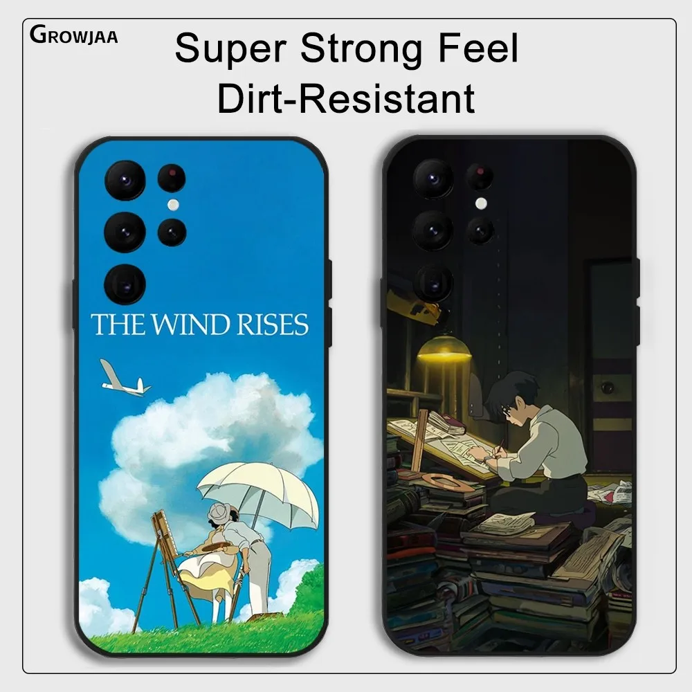 Anime The W-Wind Rises Phone Case for Samsung Galaxy S24 Ultra S22 S23 Ultra S21 S20 5G Protective Silicone TPU Funda