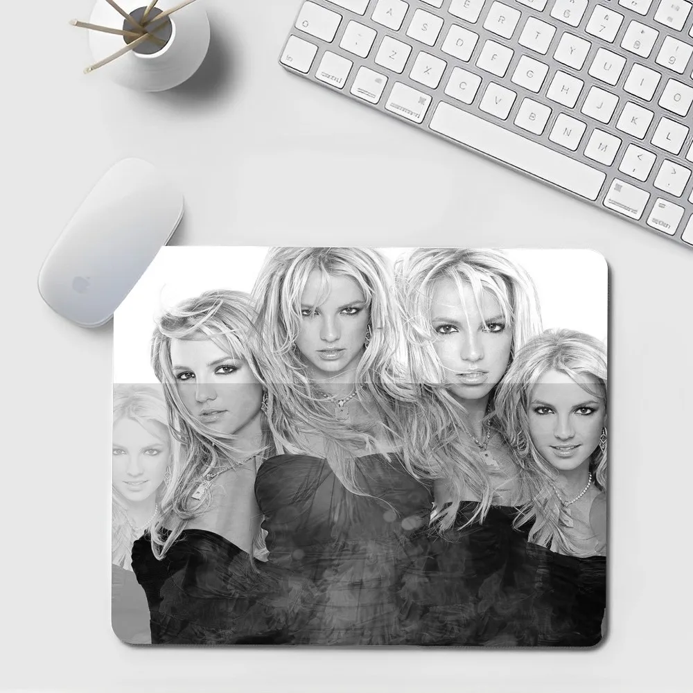 Singer Britney Spears Non-slip Lockedge Cartoon Anime Gaming Mouse Pad Keyboard Mouse Mats Smooth Company for PC Computer Table
