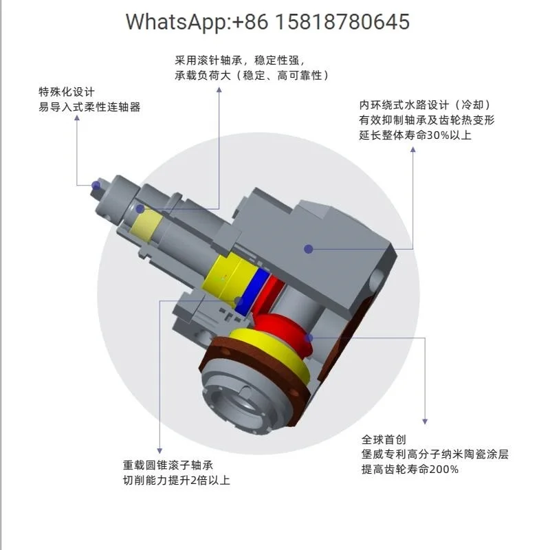 For Bao-wei BMT power tool seat turning and milling compound universal angle head 0-90 degree diameter axial 40/50/52 machine