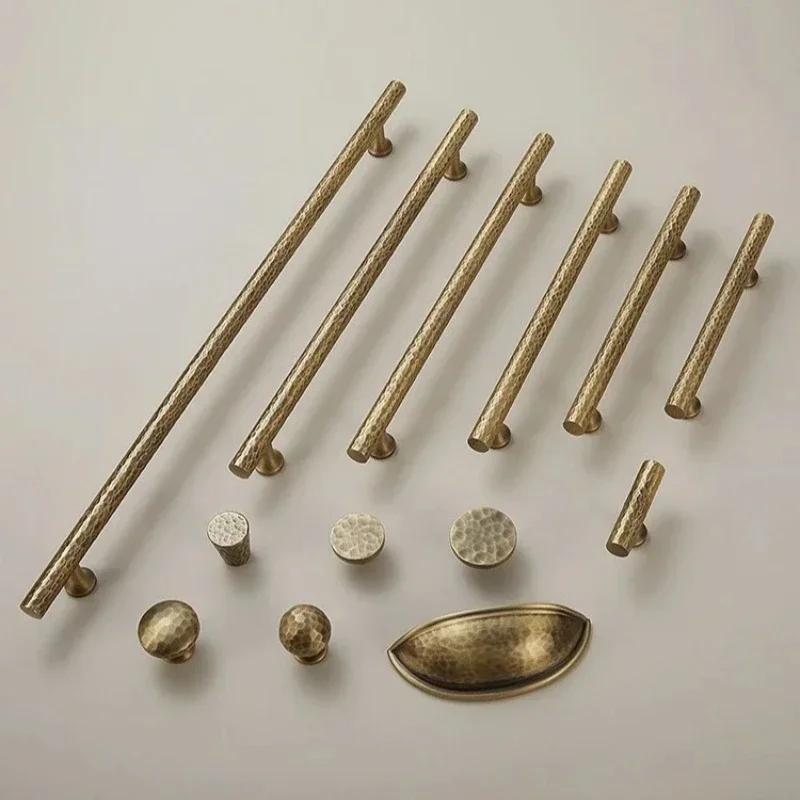 Brass Bronze Furniture Handles Light Luxury Knob and Handle for Drawers Wardrobe Dresser Closet Cabinet Knob Kitchen Accessories