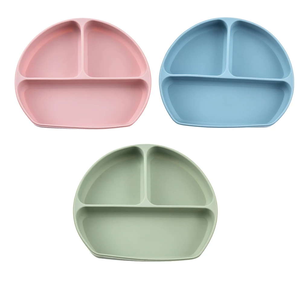 1pc Silicone Suction Baby Toddler Plate Waterproof Washable Plate, BPA Free, Non Skid Bottom Children Feeding Supplies