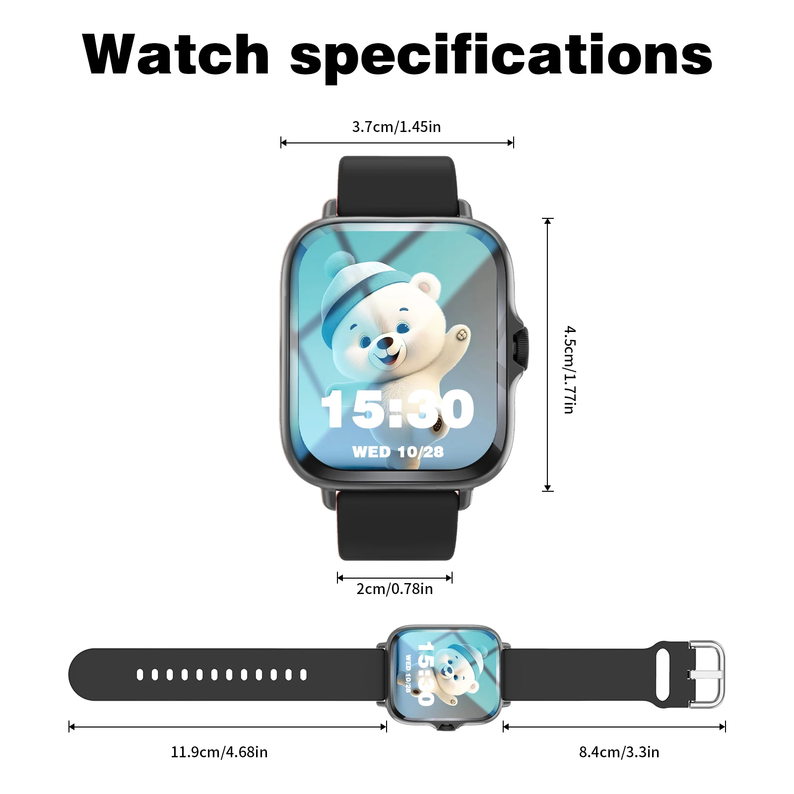 New Smartwatch 1.83-inch Wireless Call/Receive Multiple Sports Modes Weather Forecast Message Notification Multiple Sports Modes