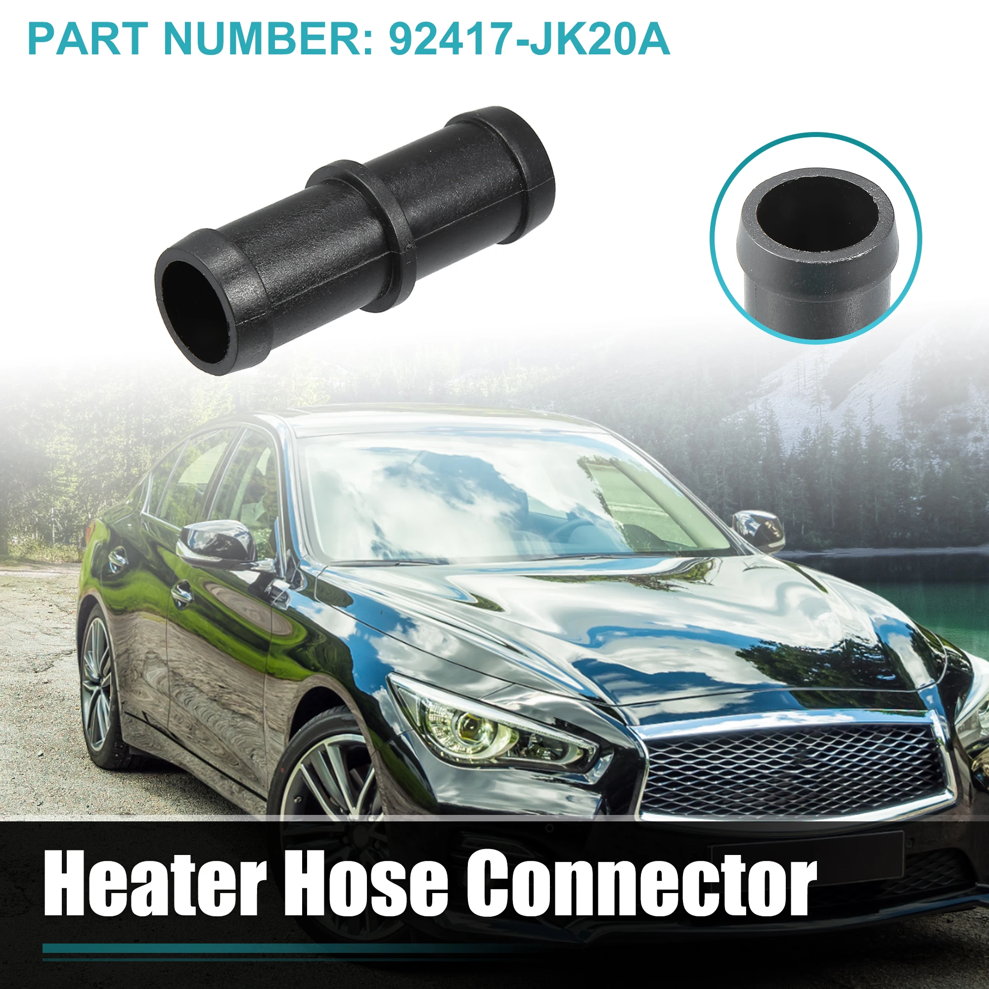 UXCELL Car Heater Hose Connector 92417-JK20A for Nissan 370Z for Infiniti G25 G37 EX35 FX35 M37 Q60 92417-JK20A