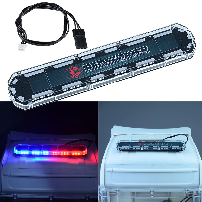 LED Roof Flash Lights Multi-mode Flashing for 1/14 Tamiya RC Truck for SCANIA 770S 56368 for VOLVO FH16 ACTROS 3363 Car