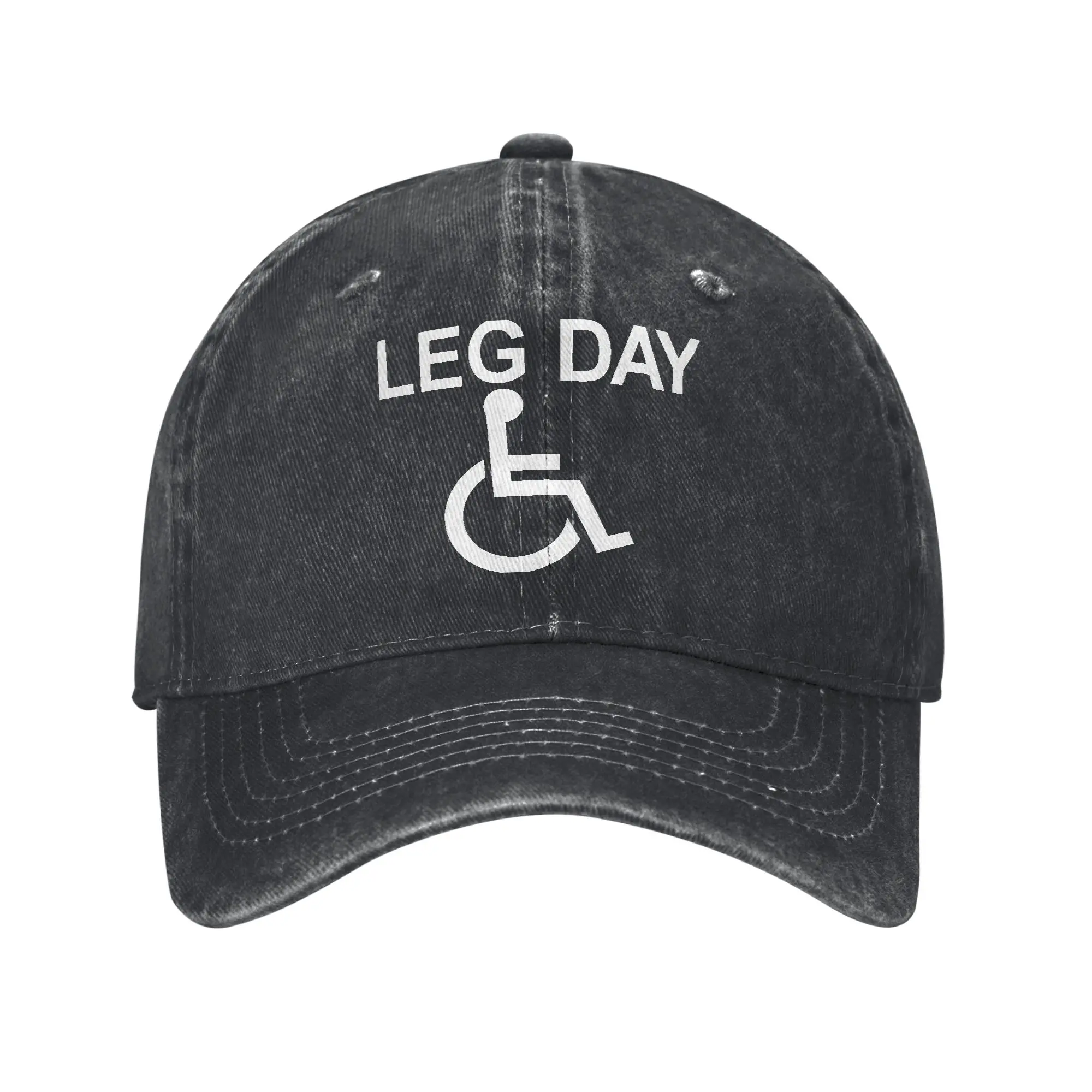 Handicapped Leg Day  Unisex Baseball Caps  Distressed Cotton Hats Cap Vintage Outdoor Workouts Unstructured Soft Sun Cap
