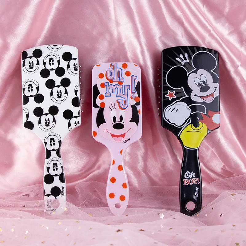 Disney Mickey Minnie Mouse Air Cushion Massage Combs Cartoon Figures Square Comb Hair Brush Hairdressing Tool Kid Birthday Gifts