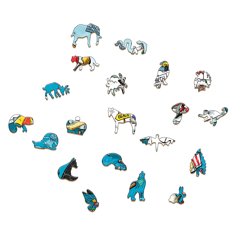 3D affollato Arctic Puzzle in legno giochi per feste giocattoli per adulti Puzzle in legno gioco da tavolo scenario in legno giocattoli per bambini