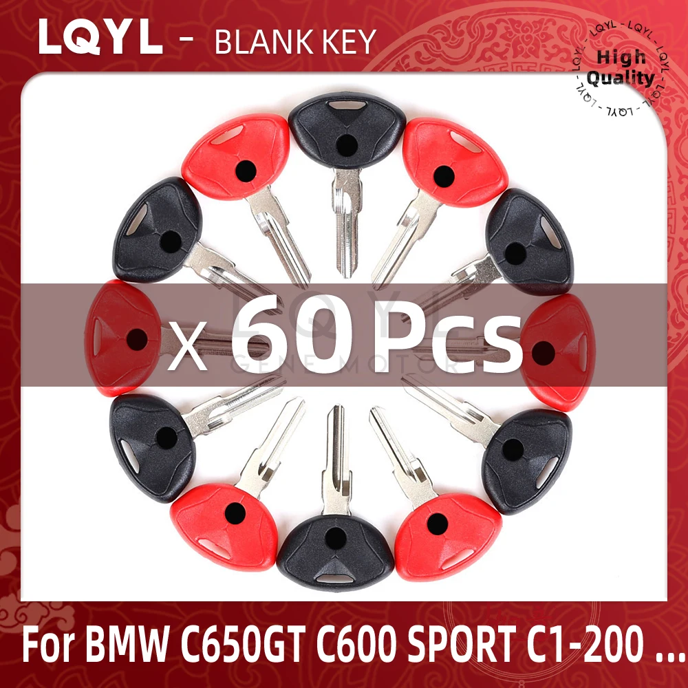 

60Pcs Blank Key Motorcycle Replace Uncut Keys For BMW C650GT C600 SPORT C1-200 C1 C650 GT C 600 650