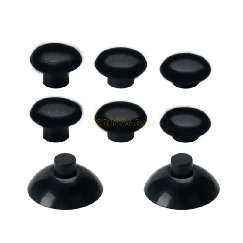 F62C 8PCS ROCKER CAPS การเปลี่ยนอะนาล็อกแท่งจอยสติ๊ก Extender Thumbsticks สำหรับคอนโทรลเลอร์ P5 ​​พร้อมบาร์แงะและไขควง