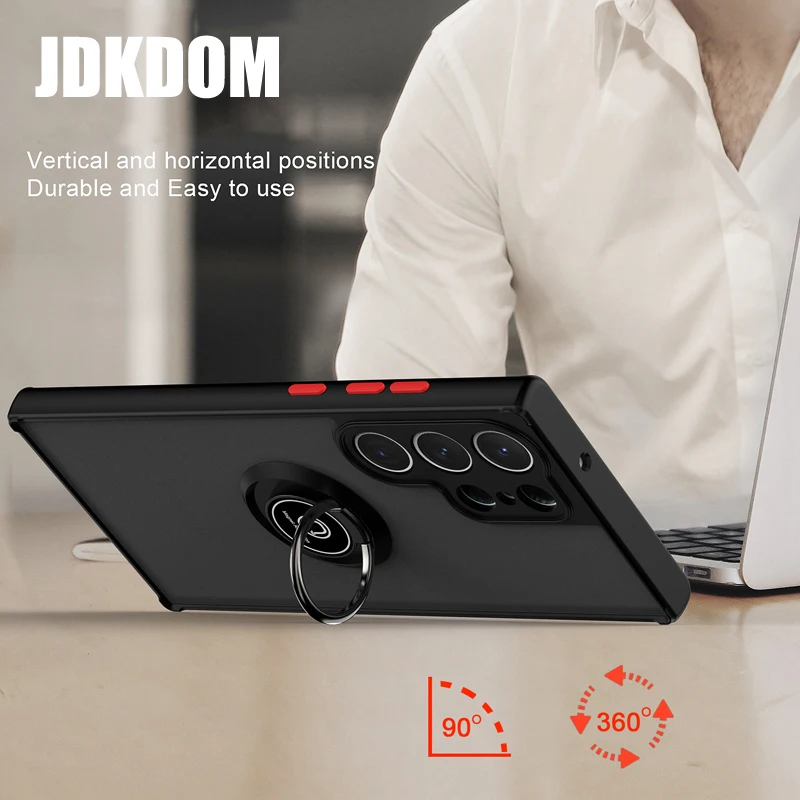 JDKDOM-funda de teléfono con soporte magnético para Samsung Galaxy S25FE S25 Edge S24 S23 FE Plus Note 20, funda con soporte de anillo Ultra a prueba de golpes