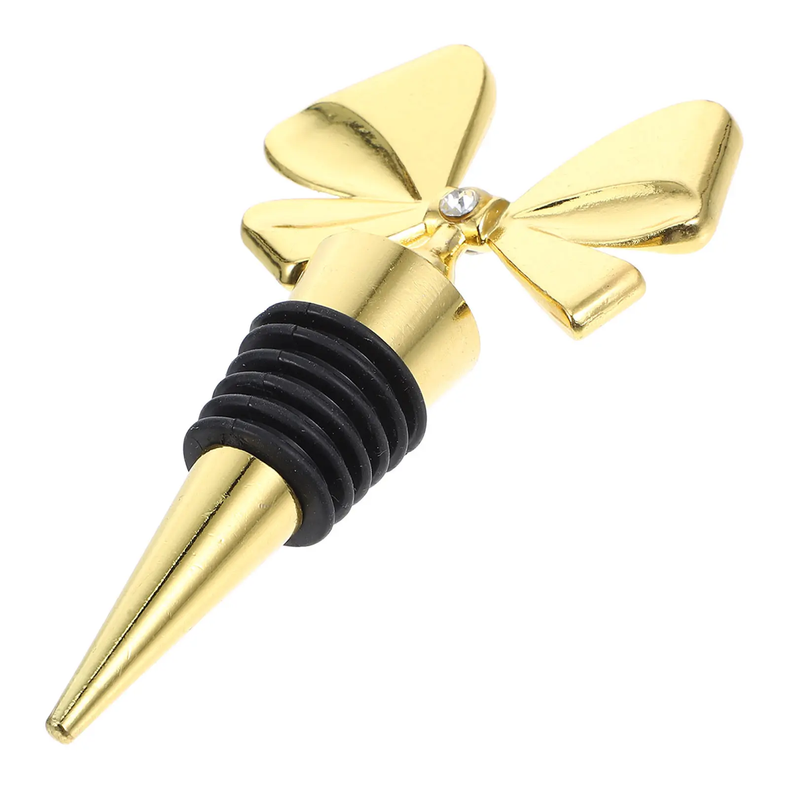 

Элегантная золотая пробка для вина с бантом, силиконовая, из цинкового сплава, многоразовая, герметичная, декоративная, для свадьбы, подарок для гостей на свадебный душ