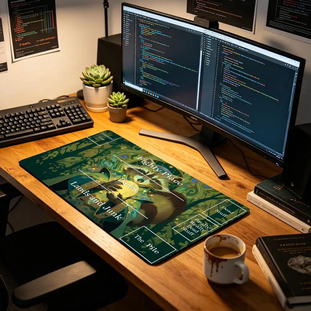 Magic playmat rubber anti-slip edge locking pc accessories 35x60cm gaming mats Trading Card Game gamer desk mat tapis de souris