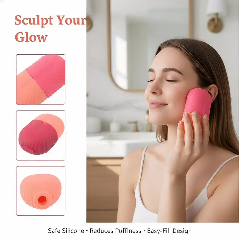 1Pcs Shell Pattern Silicone Ice Mold For Facial Beauty DIY Ice Roller Puffiness Soothing Skin Refreshing Home Spa Tool