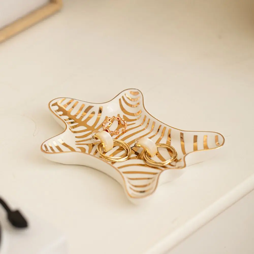 

Home Decoration Ceramic Jewelry Tray Creative Simple Bathroom Storage Tray Multi-Function Portable Storage Plate Food