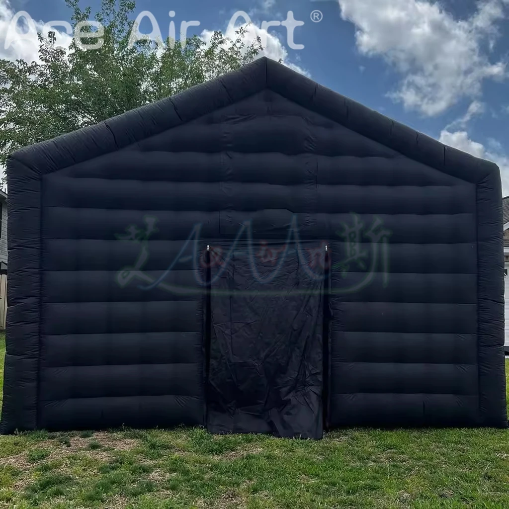 Personnalisé noir grand Pop up Portable Led éclairage discothèque fête événement Disco air tente Mobile boîte de nuit tente gonflable