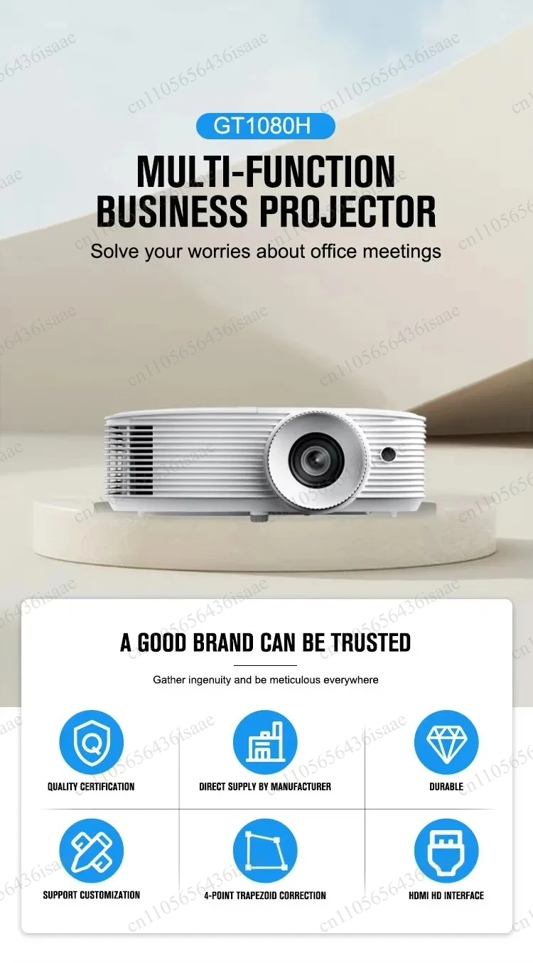 GT1080HDR Short Throw Gaming Projector｜Native 1080P 4K Max 3800 Lumens 120Hz Built‑in Speaker