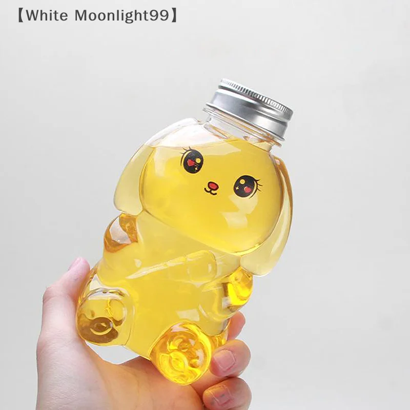 250ml Rabbit Bottles For Milk Tea Coffee Juice Portable Drinking Cup Home Transparent Juicing Beverage Drink Bottle