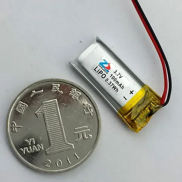 CIS core 401025 Полимерная литиевая батарея 3,7 В 401125 Литиевая батарея Bluetooth для микроустройства 100 мАч