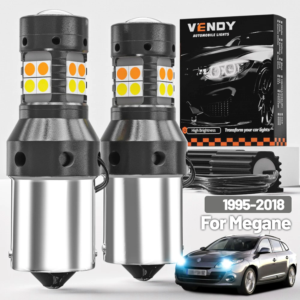 

2 шт. для Renault Megane 1 2 3 4 CC 1995-2018 двухрежимный светодиодный указатель поворота + дневные ходовые огни DRL 2003 2008 Canbus аксессуары