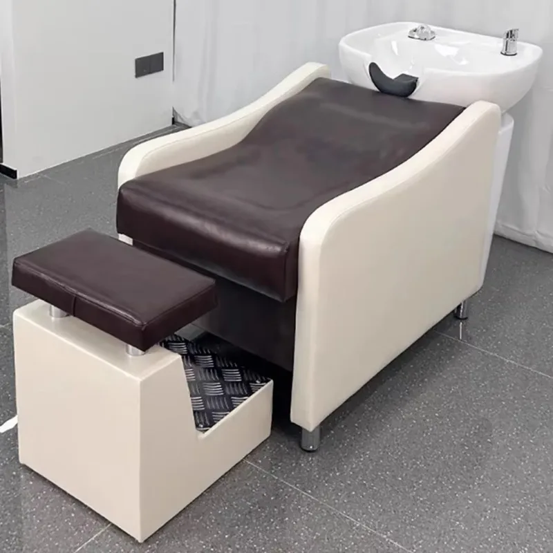 

Fashion Nordic Head Spa Delicacy Simple Modern Massage Shampoo Recliner Luxury Aesthetic Cadeira De Barbearia Salon Furniture