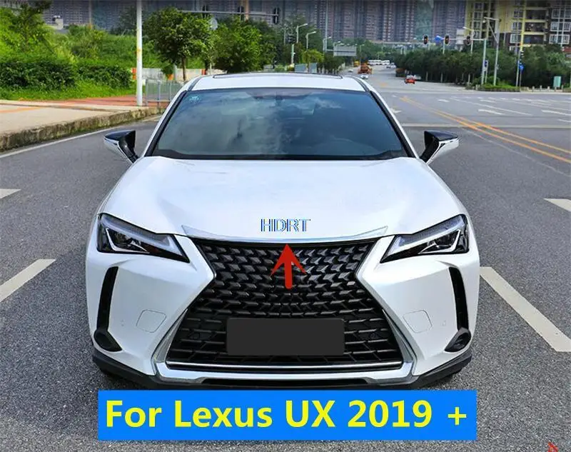 

For Lexus UX UX200 UX250h UX260h 2019 + Front Engine Machine Grille Moulding Grill Molding Trim Strip Accessories Car Styling