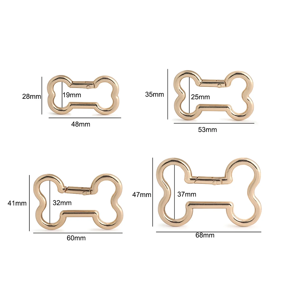 10/50/80PCS Metal Spring D Ring Keyring Clasps Carabiner Snap Buckle For DIY Bag Charms Dog Chain Buckle Webbing Accessories