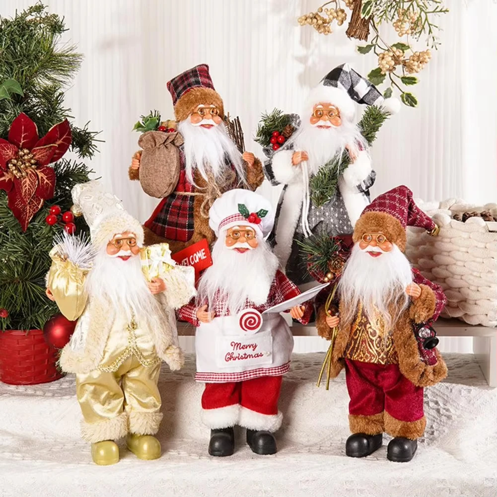 

Christmas Decorations Big Santa Claus Doll Children Xmas Gift Decoration 12inch Santa Christmas 2025 News Party Table Ornament